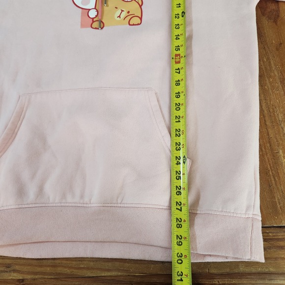 Milkmochabear Official Smooch & Snuggle Pink Fleece Hoodie Heavy Embroidered XXL - Picture 6 of 13